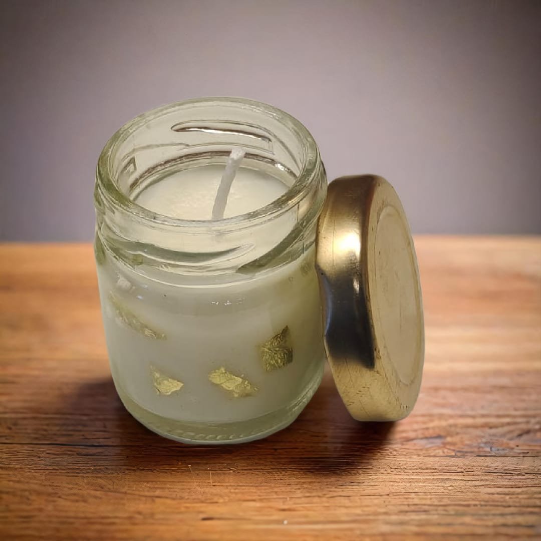 Golden Flakes Jar Candle
