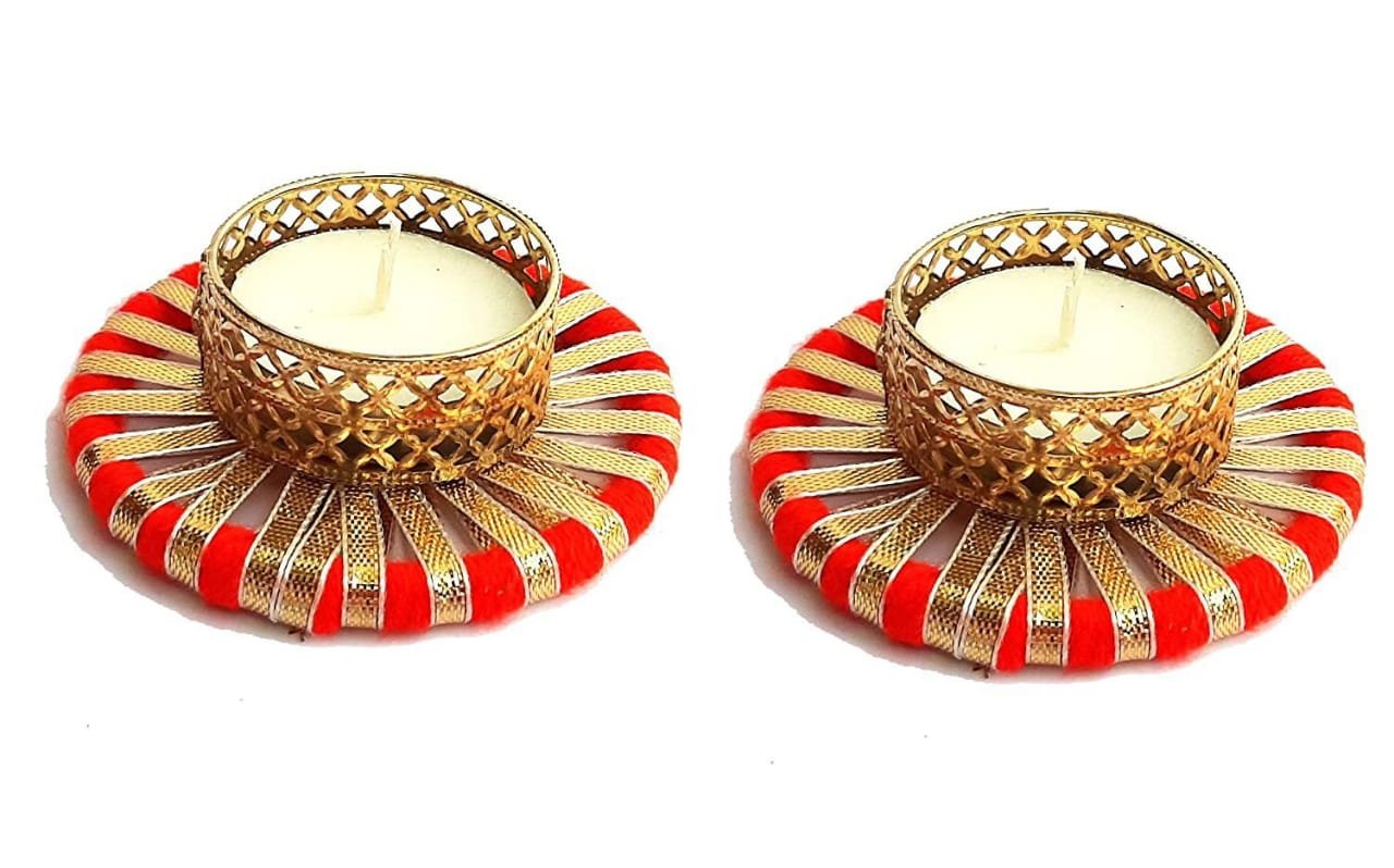 Golden Lace Tealight Holder(pack of 1)