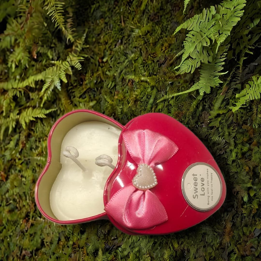 Red Hearts Jar Candle