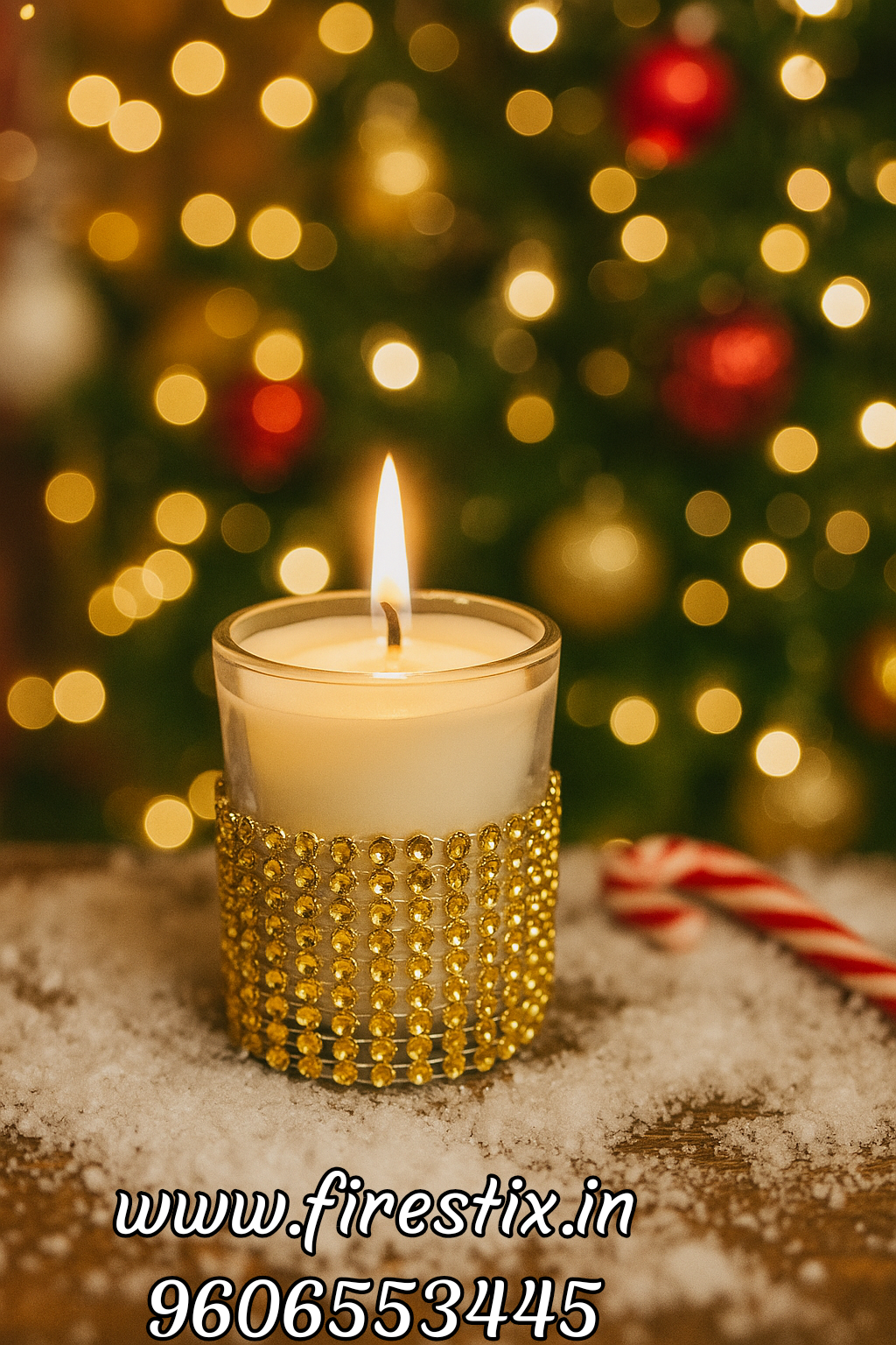 Stone Lace Glass Candle