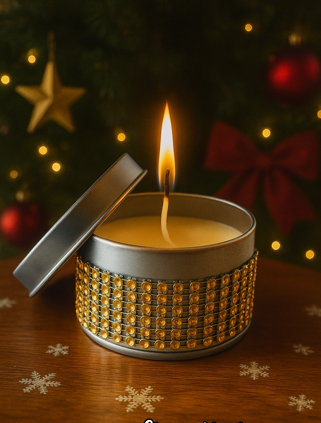 Stone Lace Tin Candle