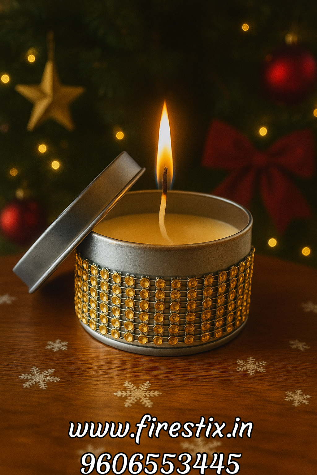 Stone Lace Tin Candle