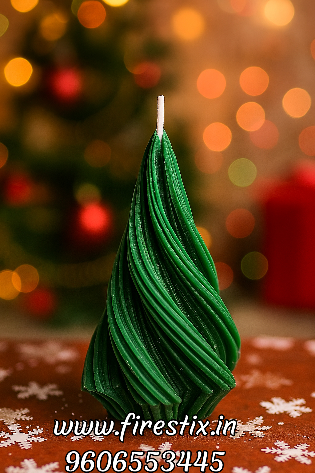Swirl Christmas Tree Candle