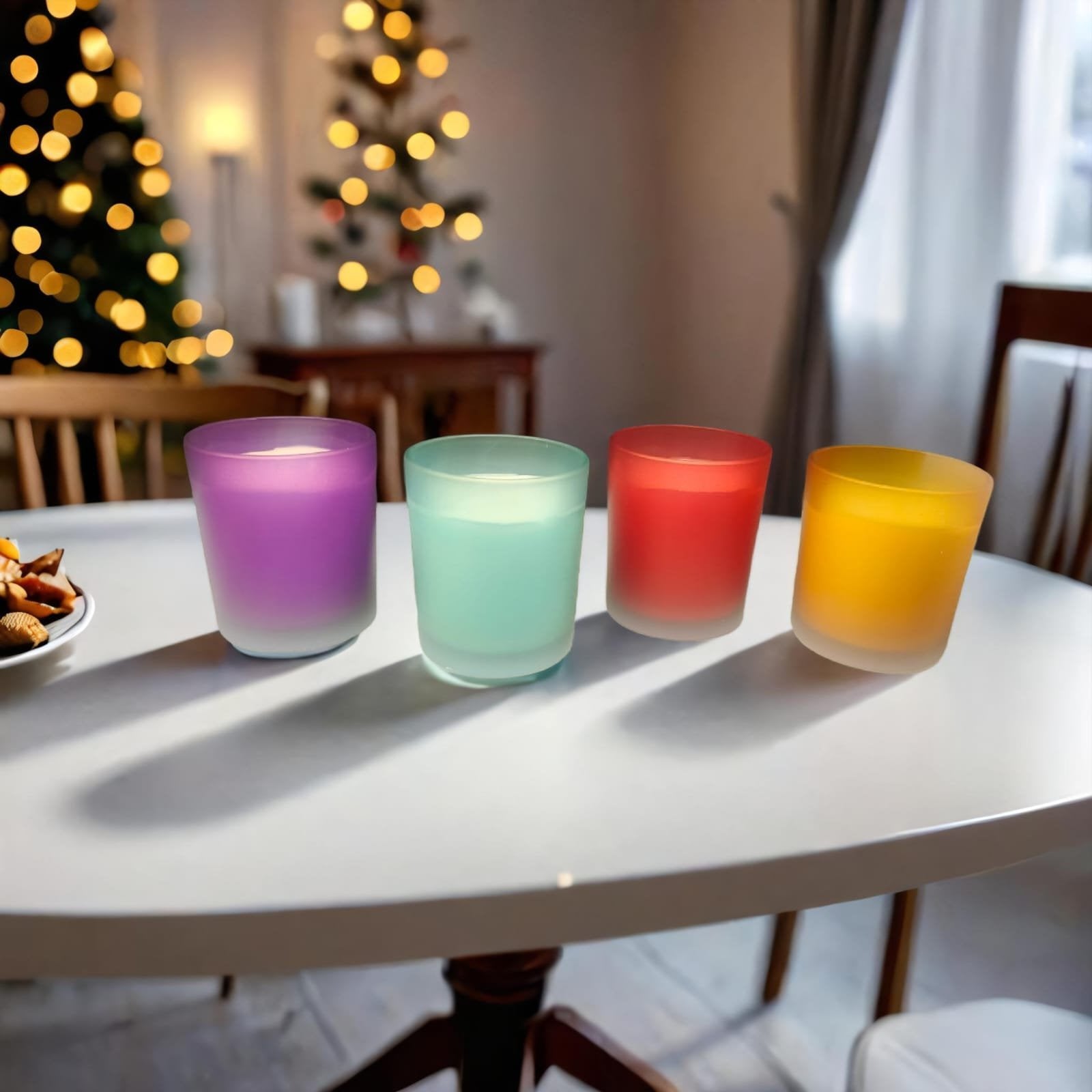 Frosted Glass Candle Big(pack of 1)