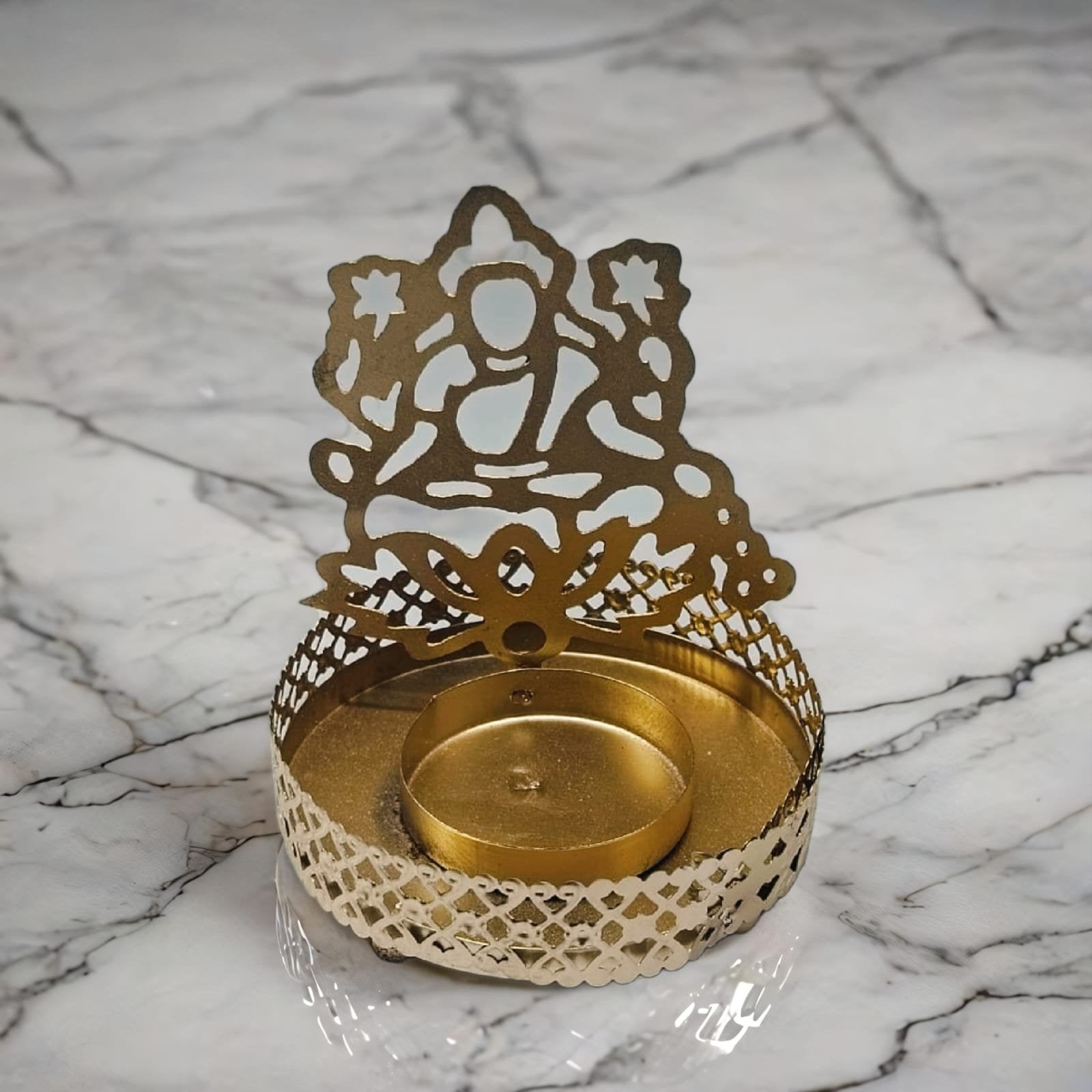 Designer metal T lite Holder