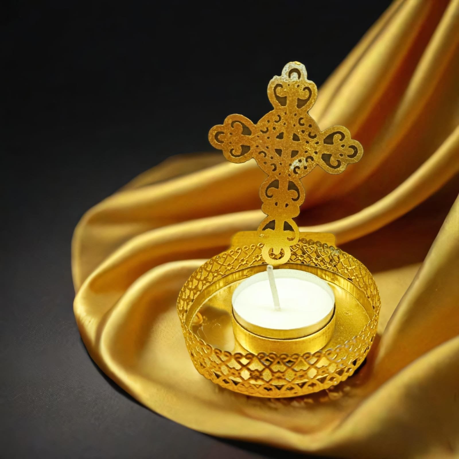 Designer Metal T lite Holder