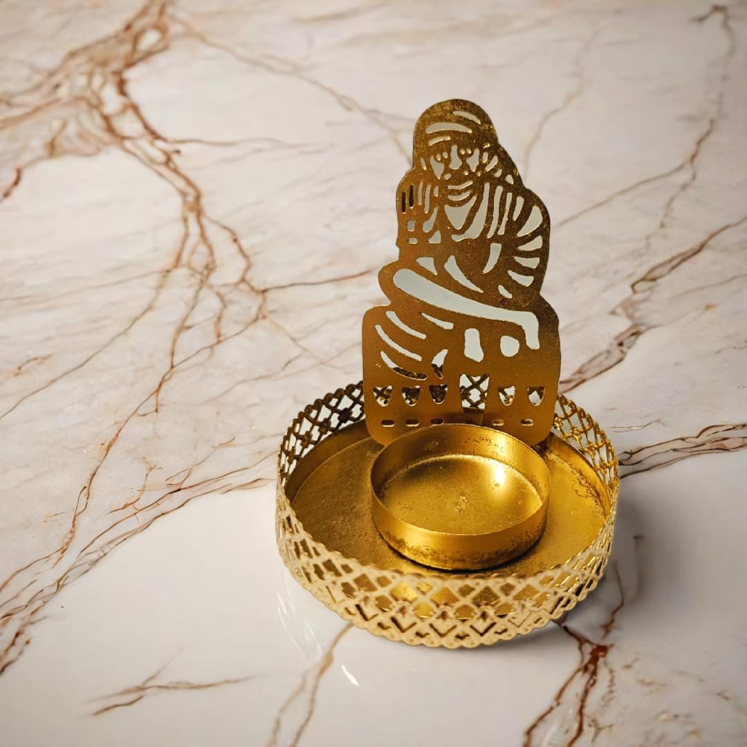 Designer Metal T lite Holder