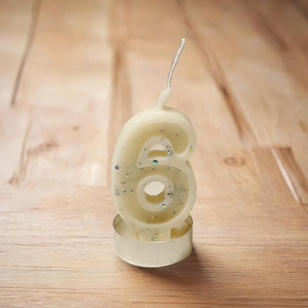 Number 6 Candle