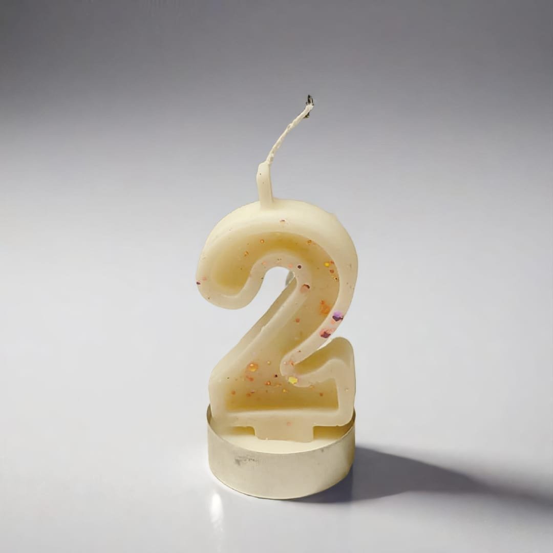 Number 2 candle