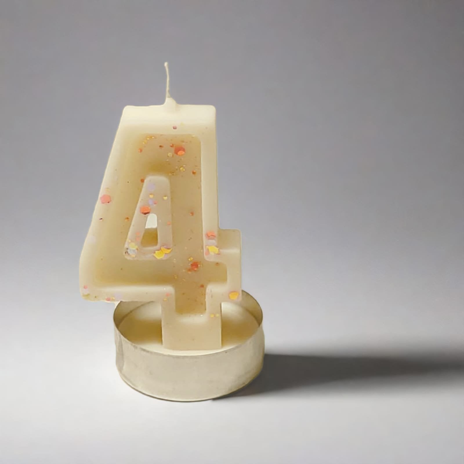 Number 4 Candle