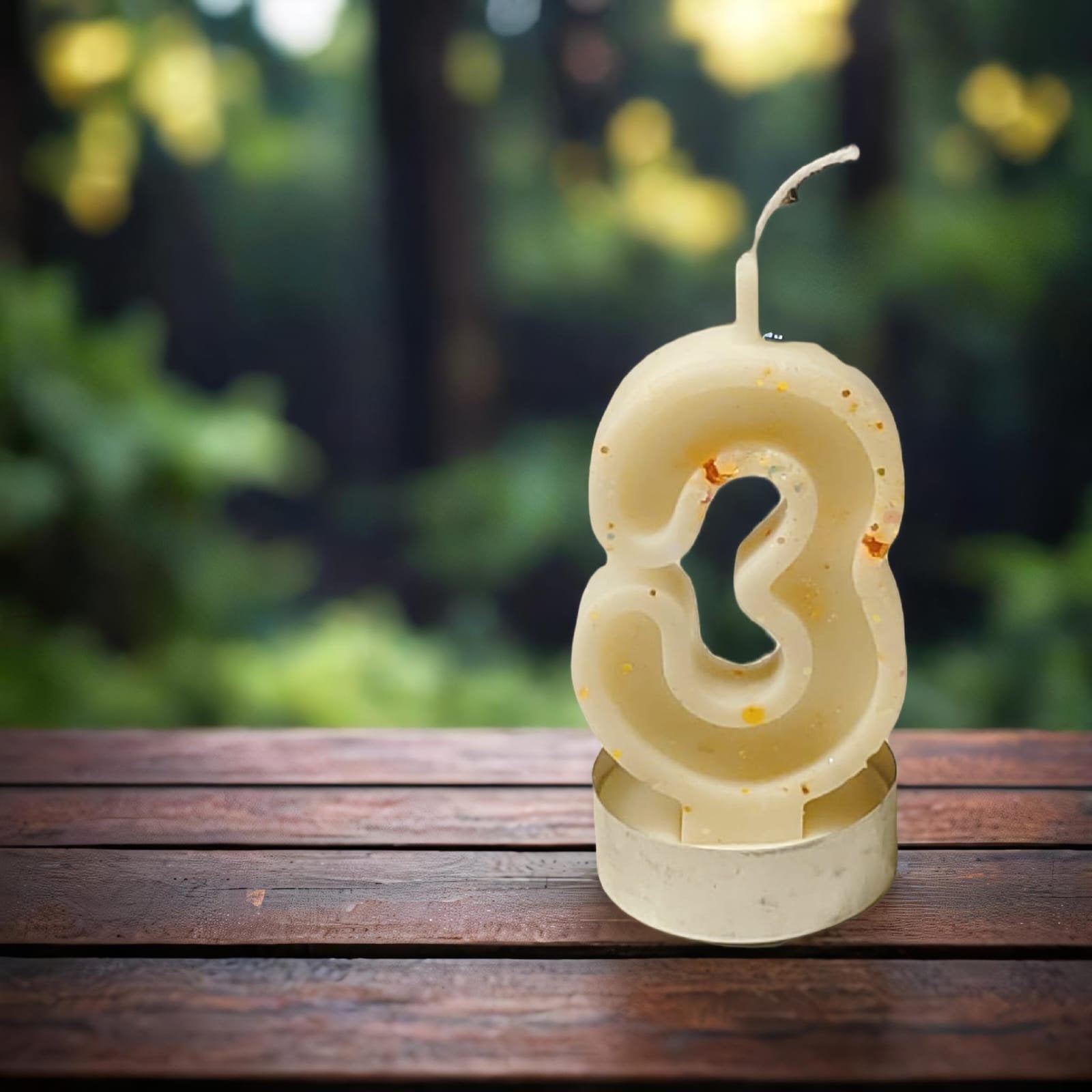 Number 3 Candle