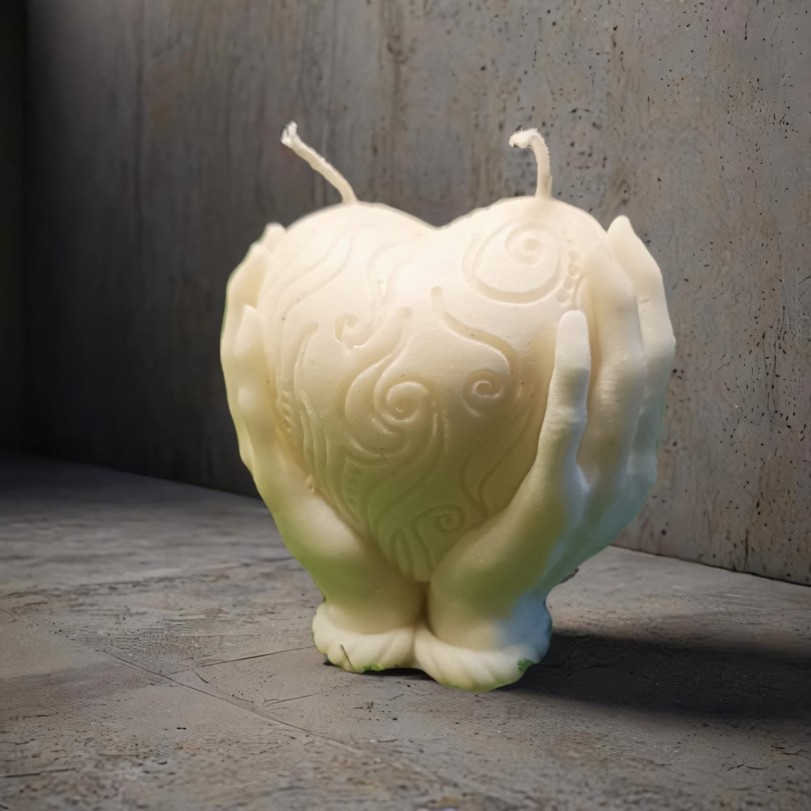 Holding Heart Candle