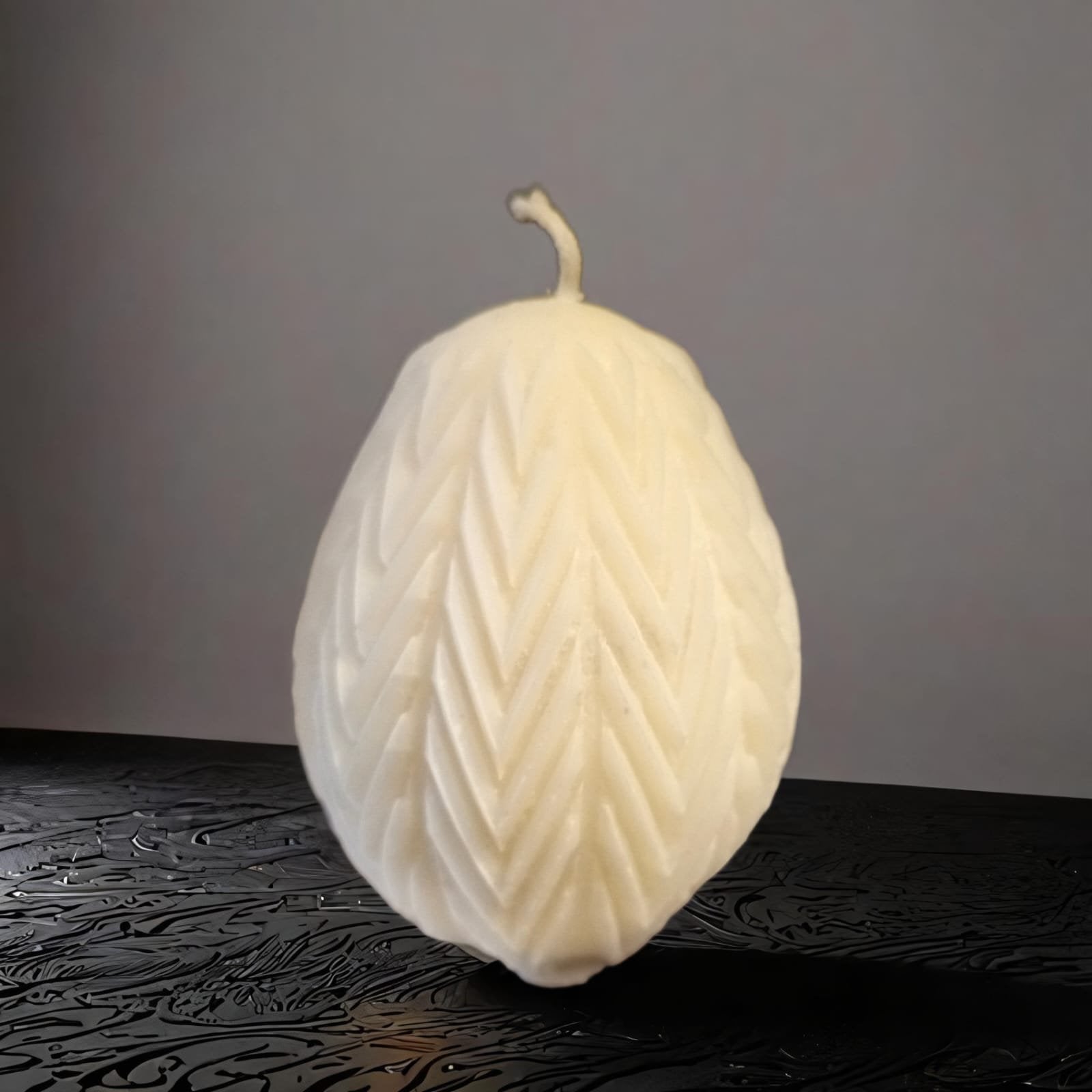 Ribbed Easter Egg Candle