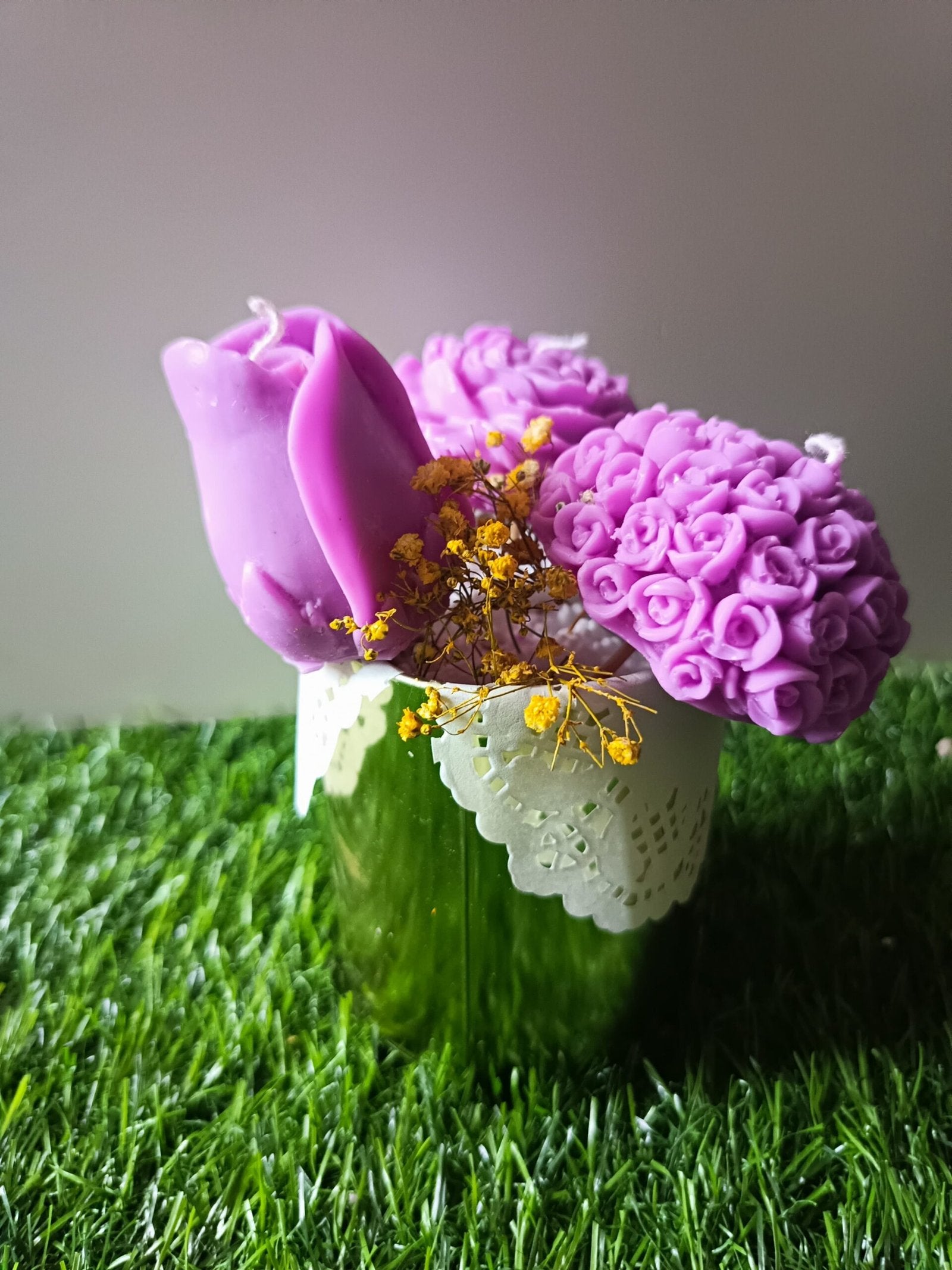 Flowers in a Golden Tin
