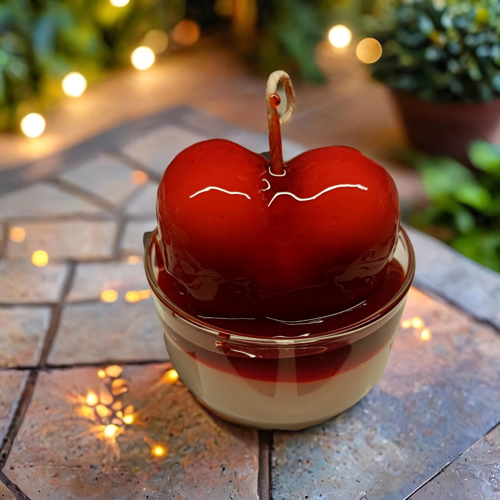 Red Velvet Heart Candle