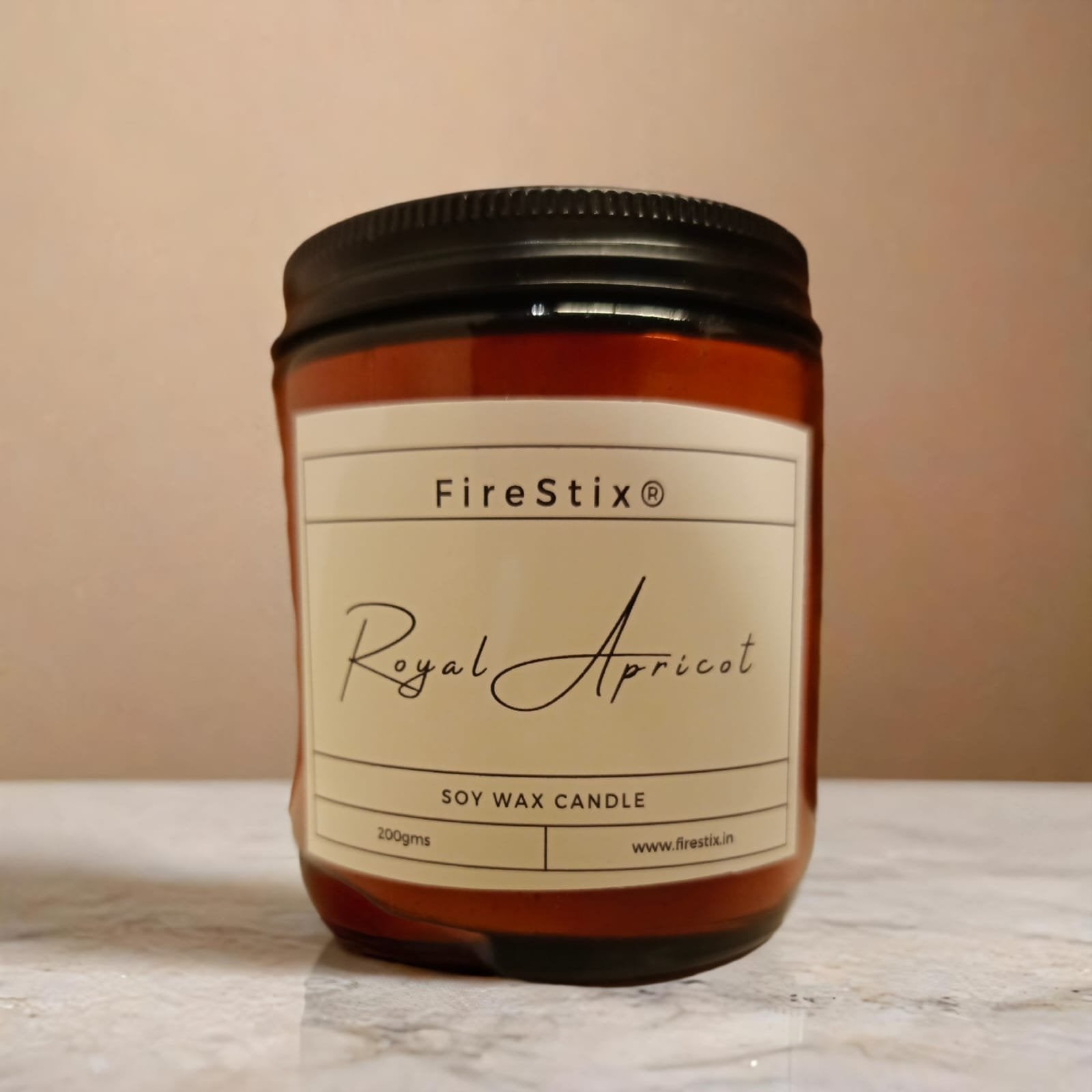 Amber Glass Jar Candle- 200  gms