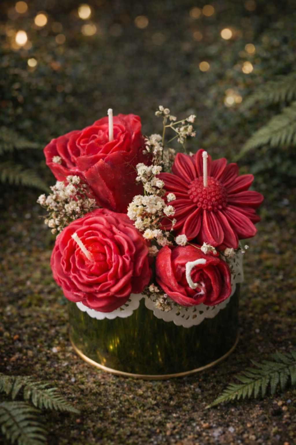 Flowers in a Golden Tin