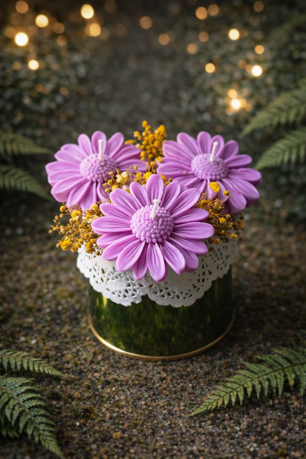 Flowers in a Golden Tin