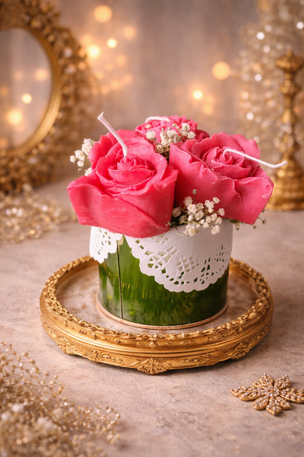 Flowers in a Golden Tin