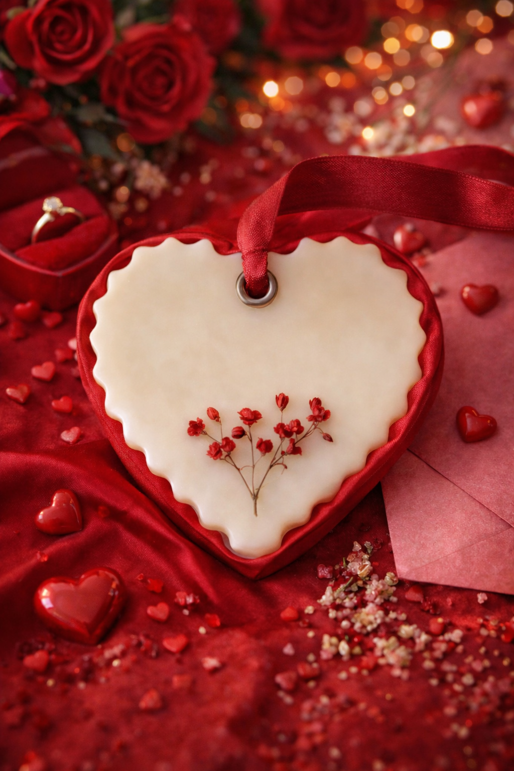 Ribbed Heart Wax Sachet (pack of 1)