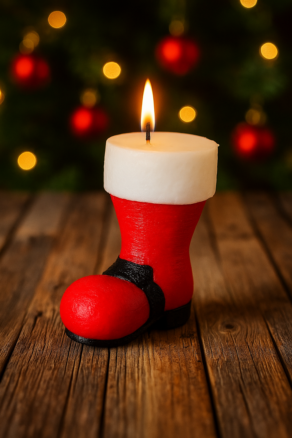 Santa Boot Candle