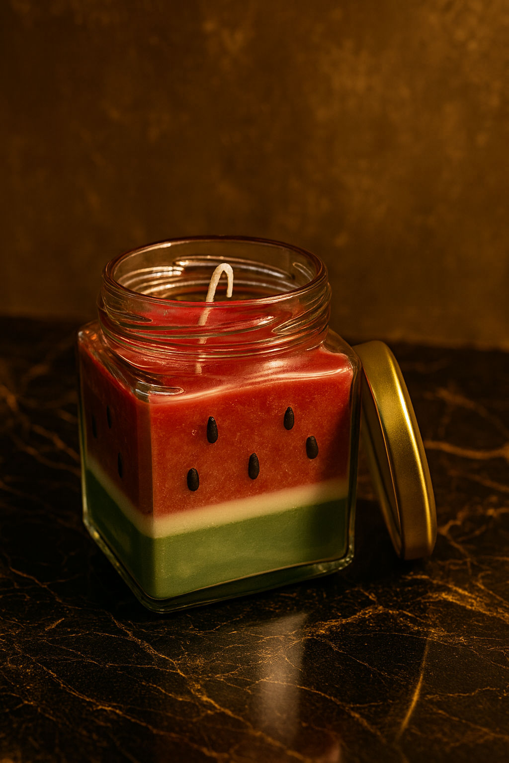 Water Melon Glass Candle