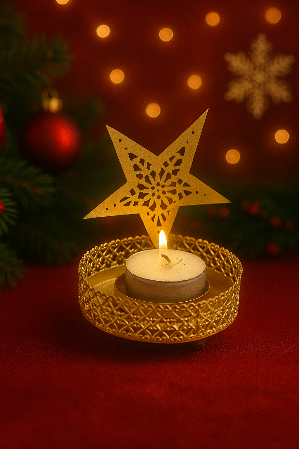 Designer Metal T lite Holder