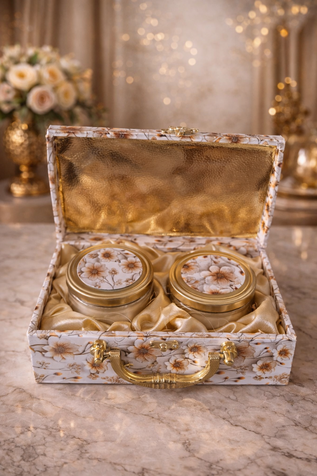 FireStix Aurora Bloom Luxury Candle Hamper – Set of 2 Glass Candle Jars