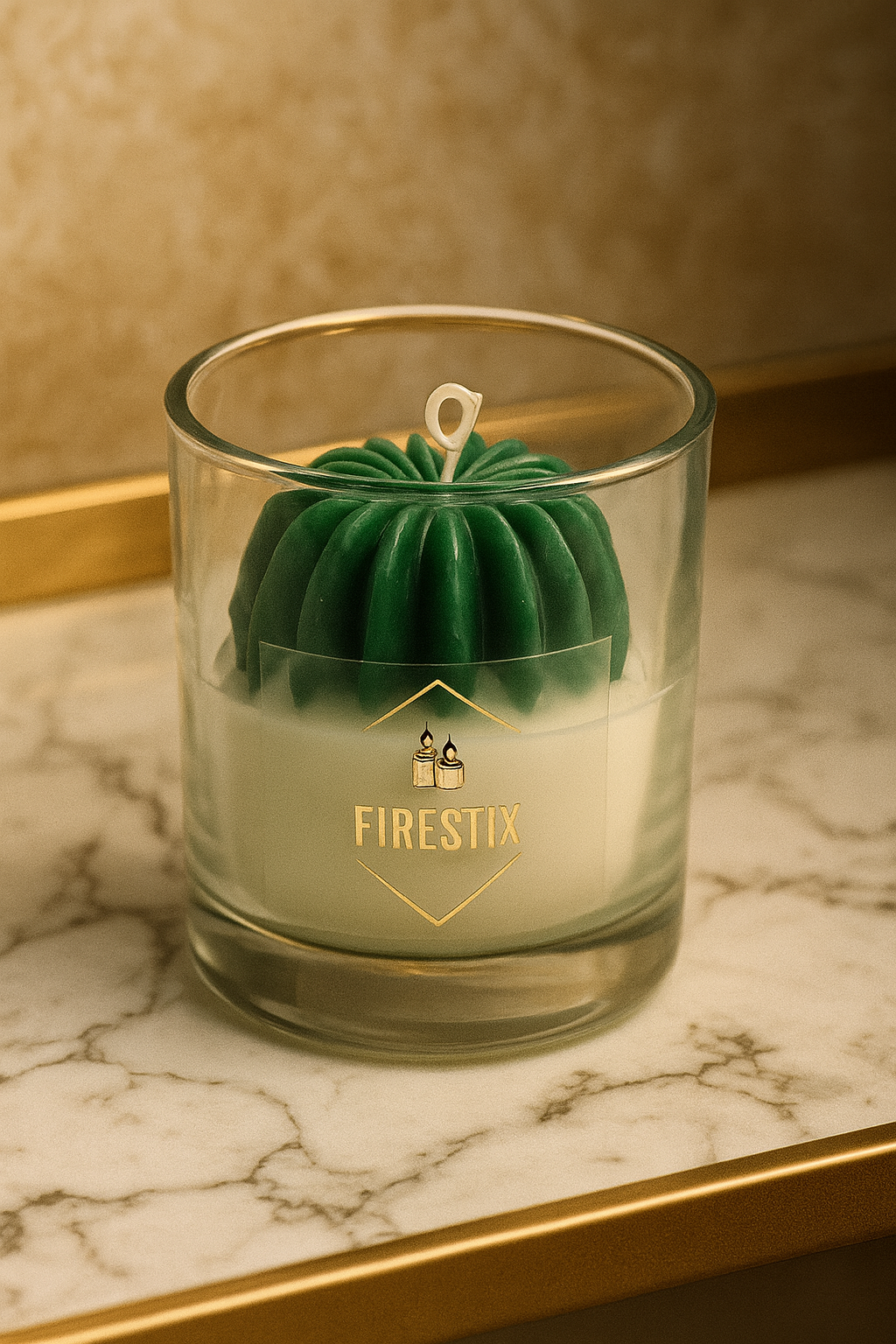 Succulent Glass Candle