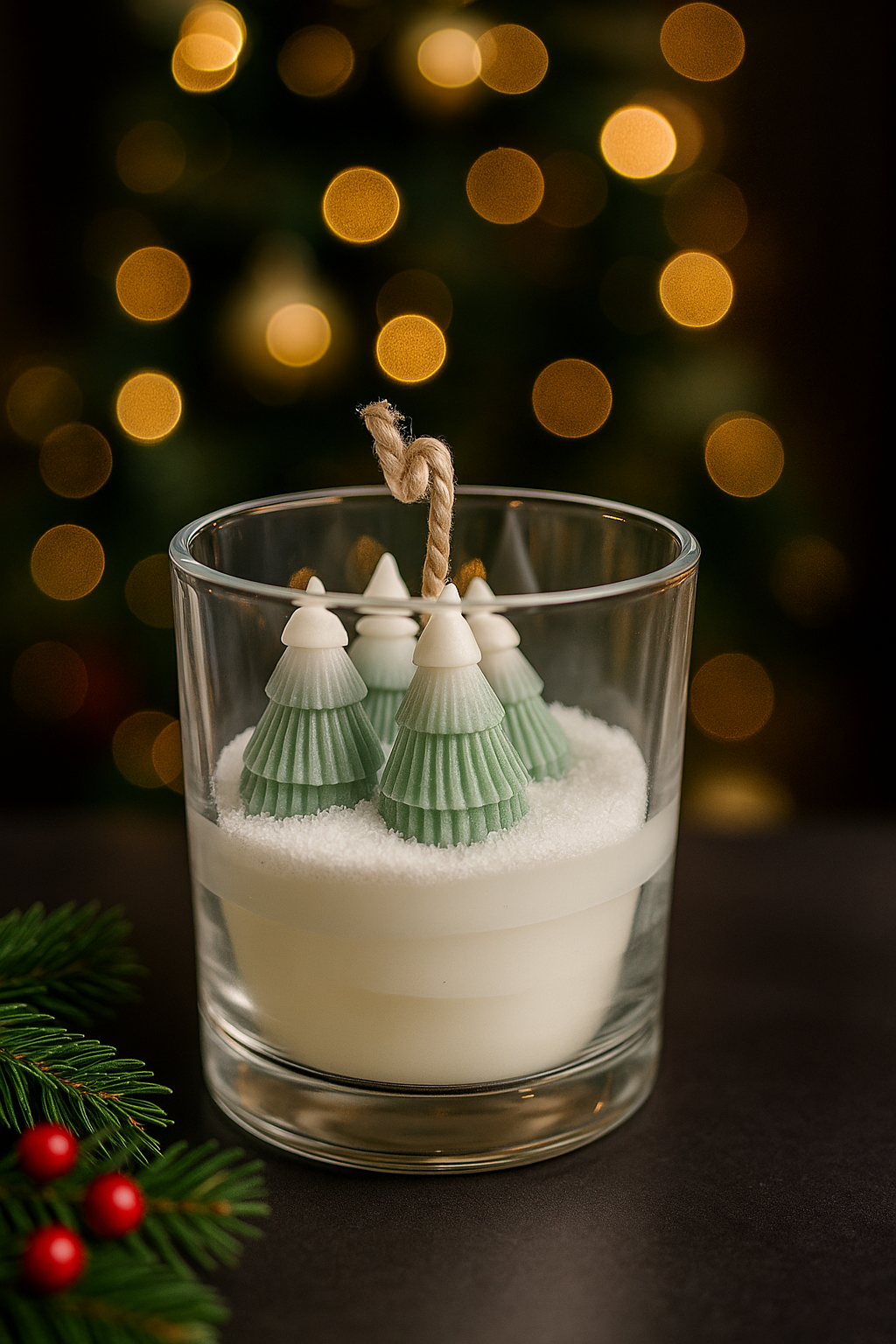 Winter Wonderland Glass Candle