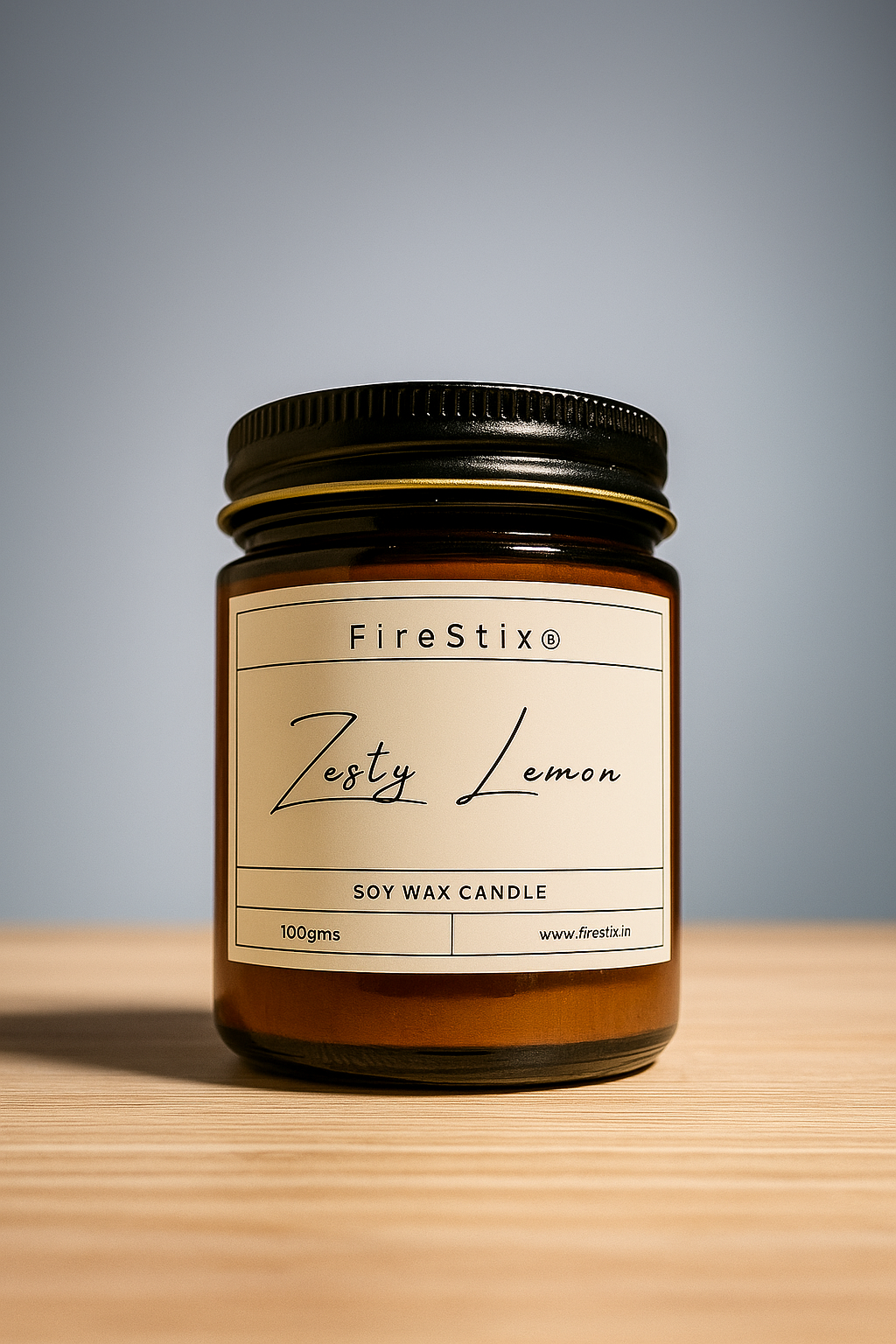 Amber Glass Jar Candle- 100 gms