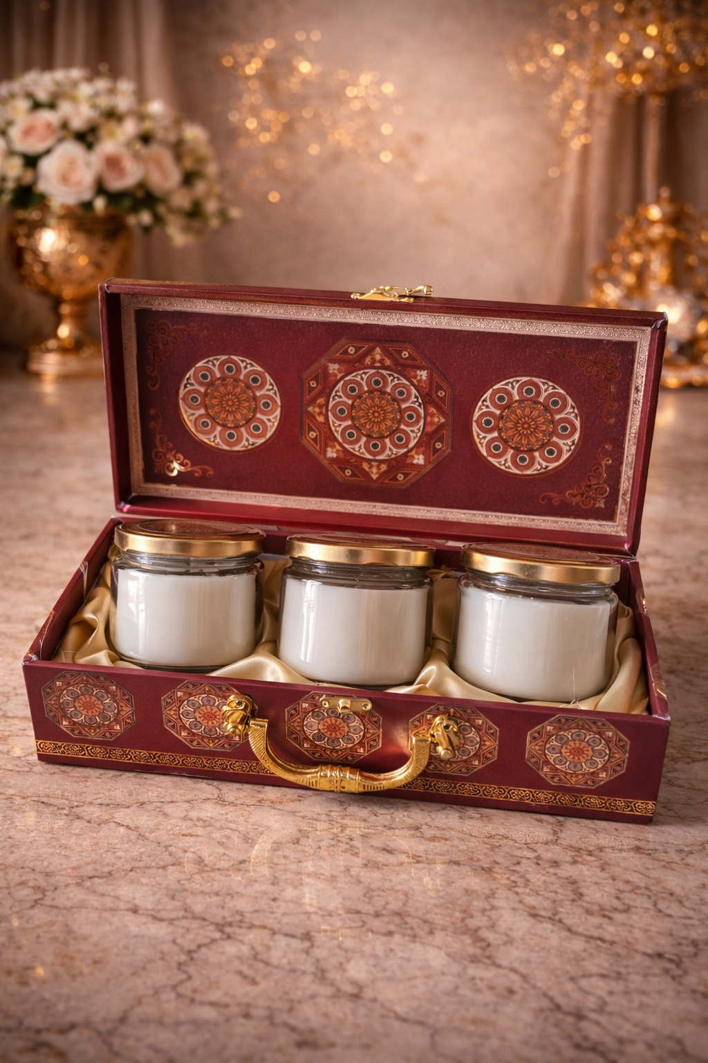 FireStix Royal Mandala Luxury Scented Candle Hamper – Premium 3 Jar Gift Box