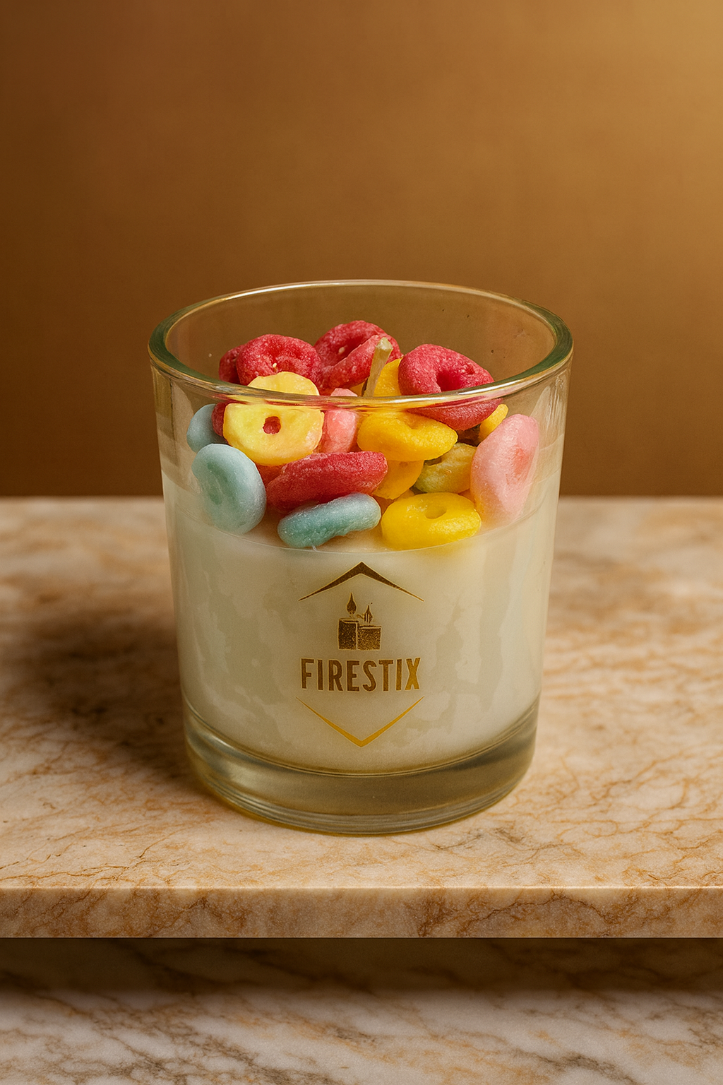 Fruit loop Glass Jar Candle
