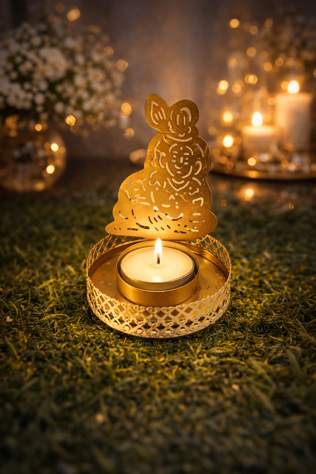 Designer Metal T lite Holder