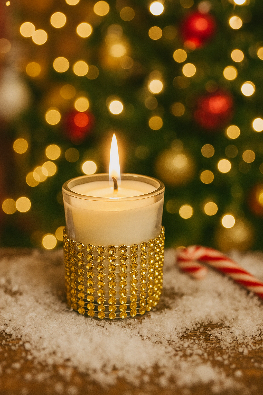 Stone lace Glass candle