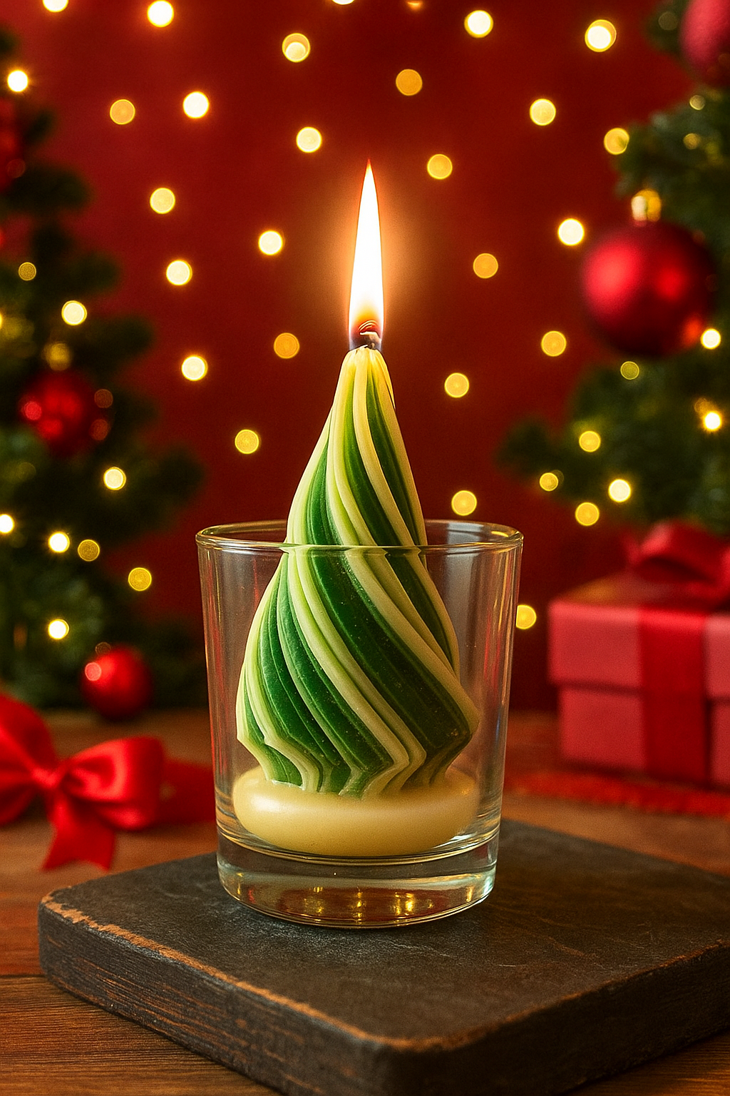 Swirl Christmas Tree in a Glass