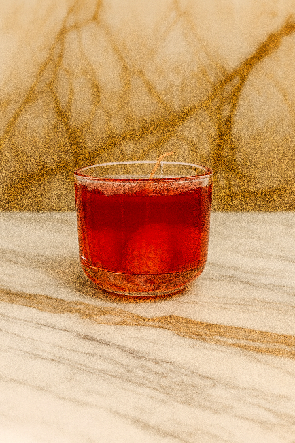 Strawberry Glass Gel Candle