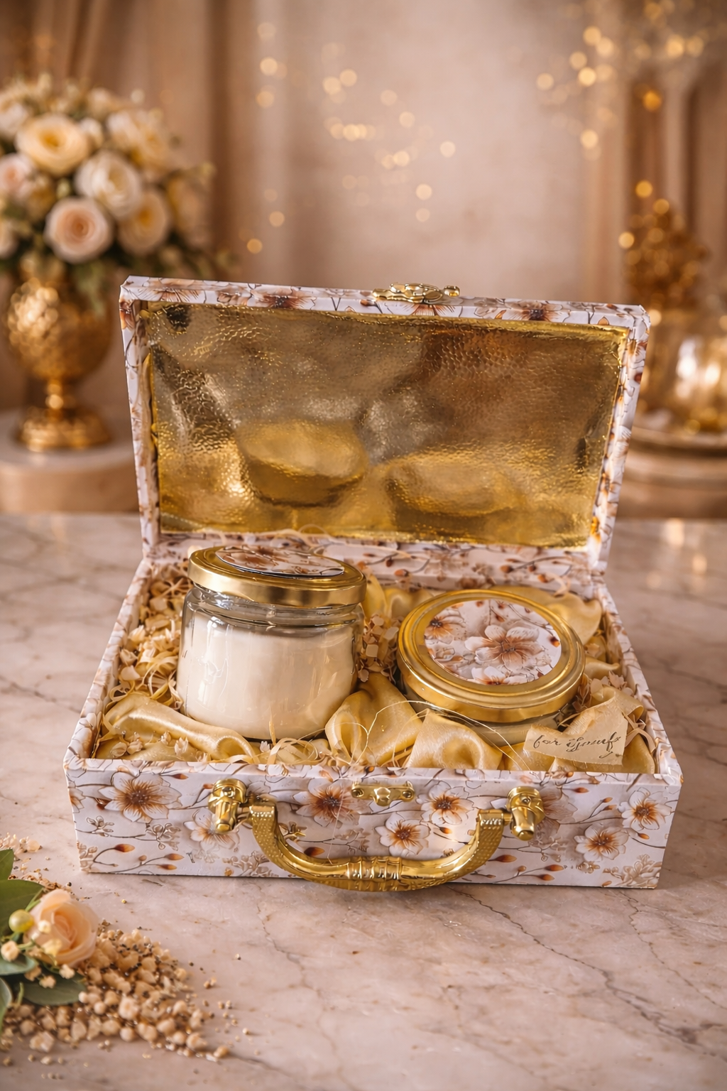 FireStix Aurora Bloom Luxury Candle Hamper – Set of 2 Glass Candle Jars