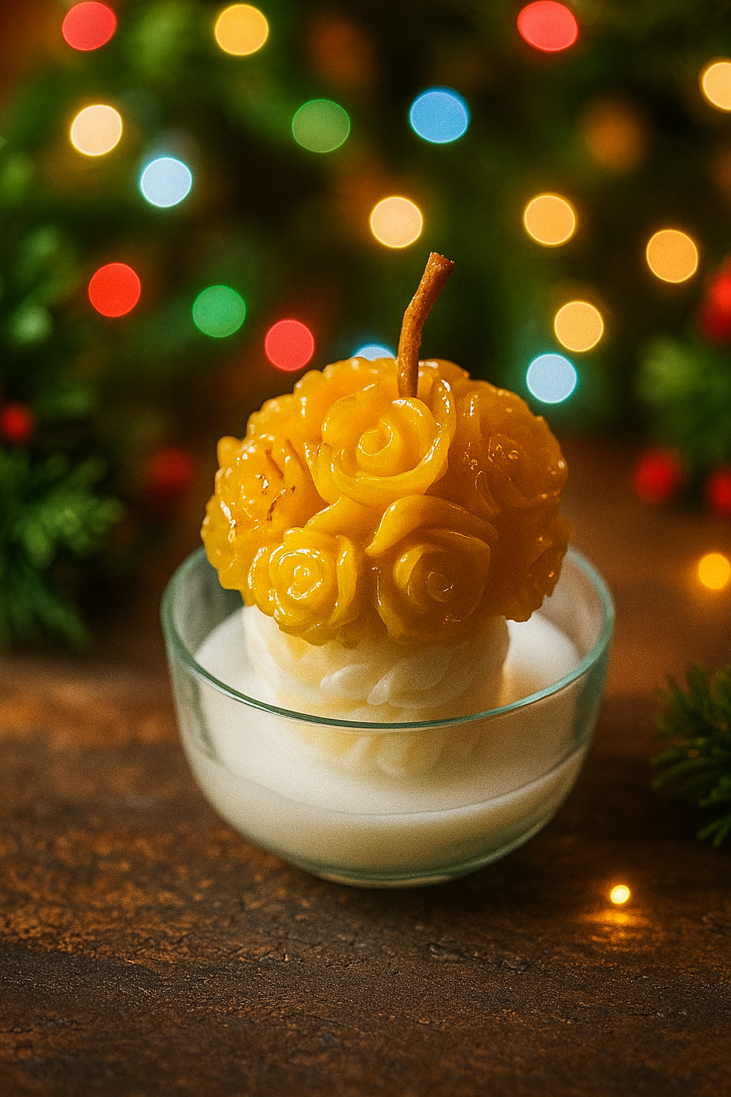 Golden Rose T lite Candle