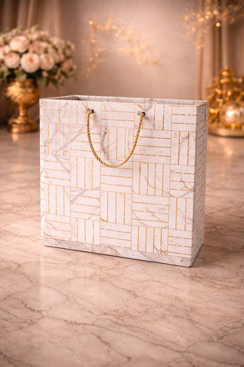 FireStix Luxe Marble Gold Scented Candle Gift Hamper Box –  Soy Wax glass  Jar Candles set of 4