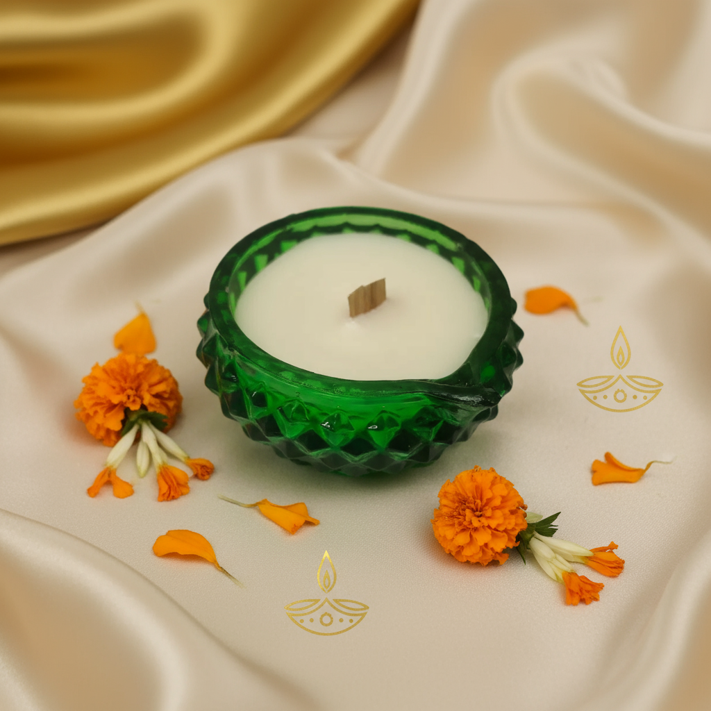 Glass Diya Candles (pack of 1)