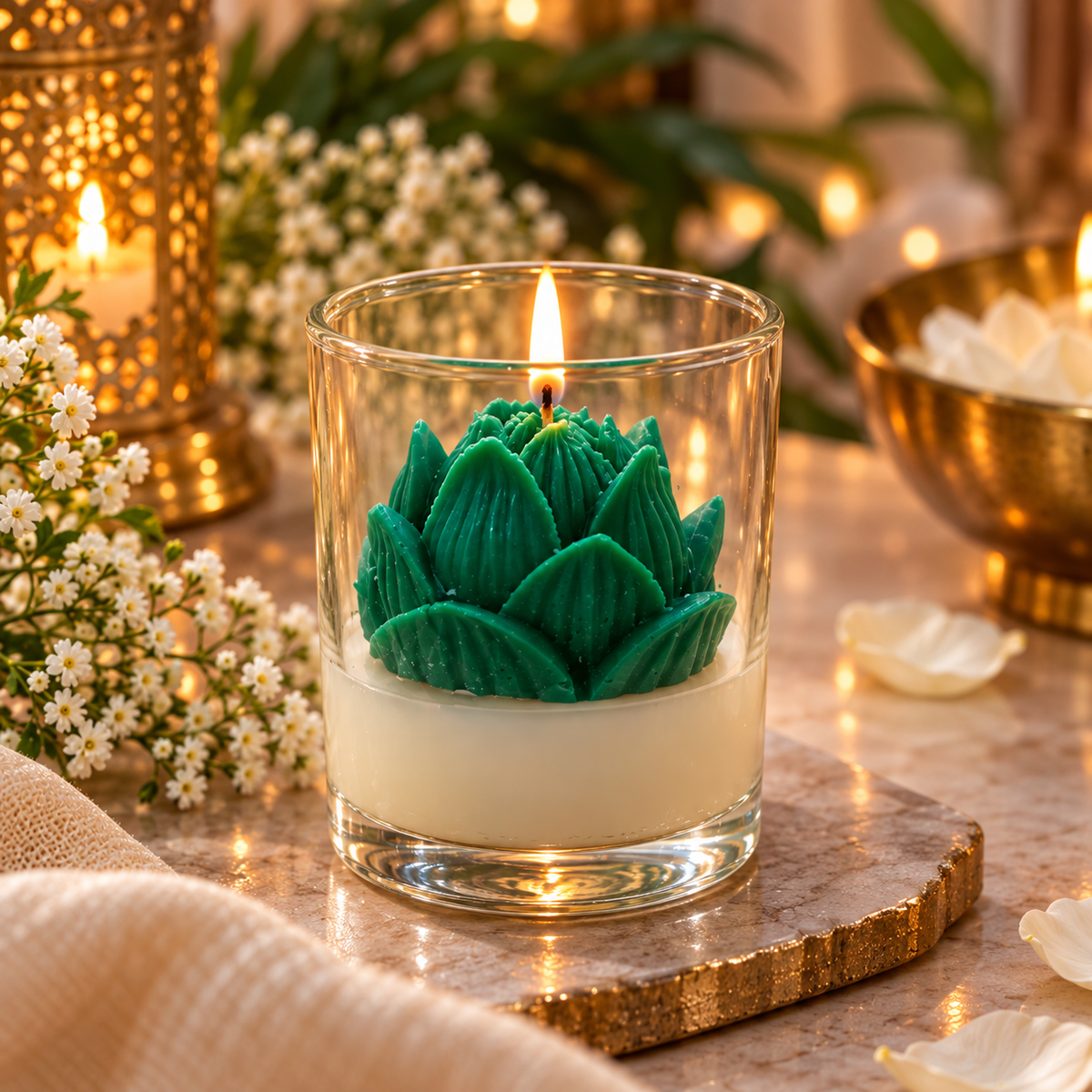 Tranquil Lotus Bloom Jar Candle