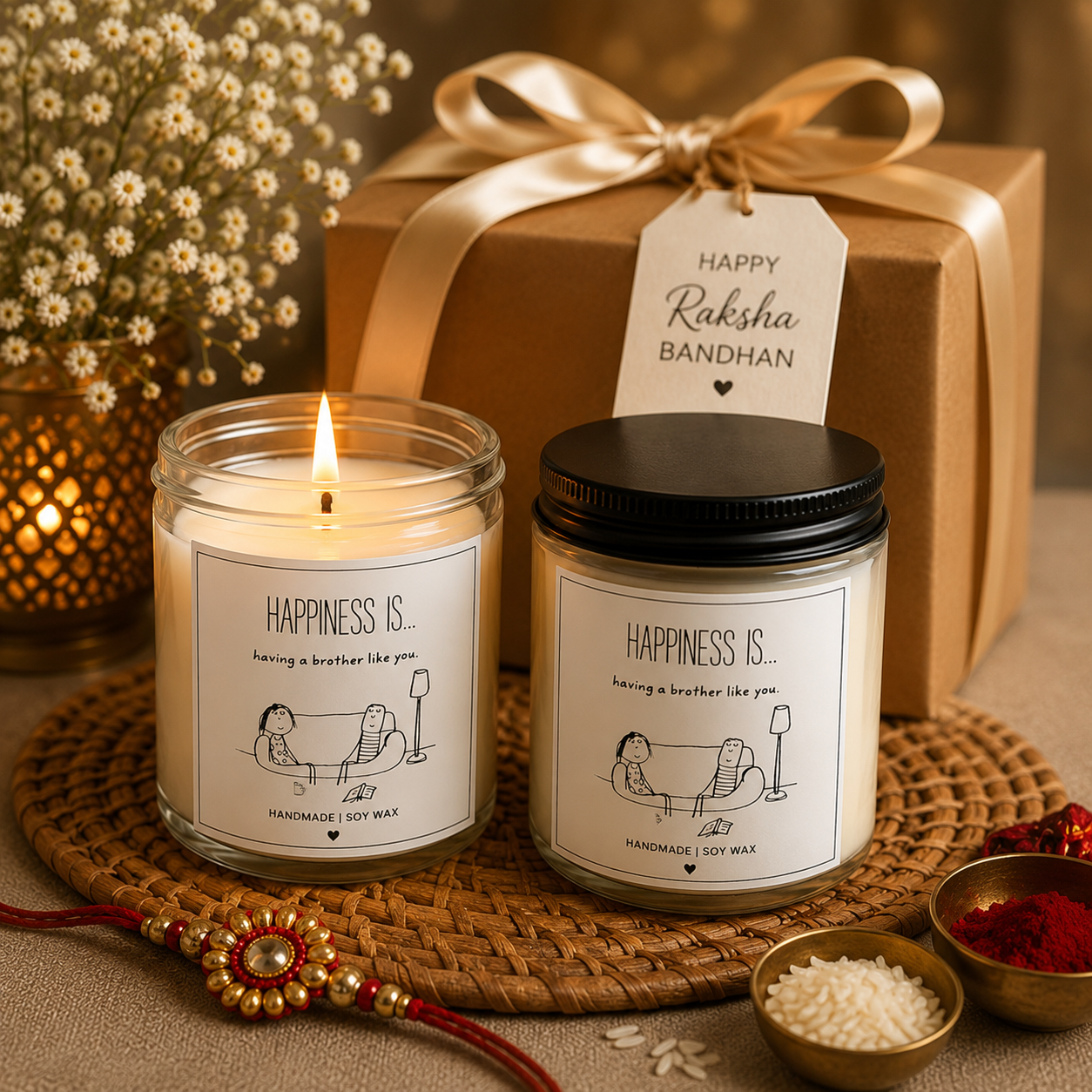 FireStix Raksha Bandhan Scented Soy Wax Candle