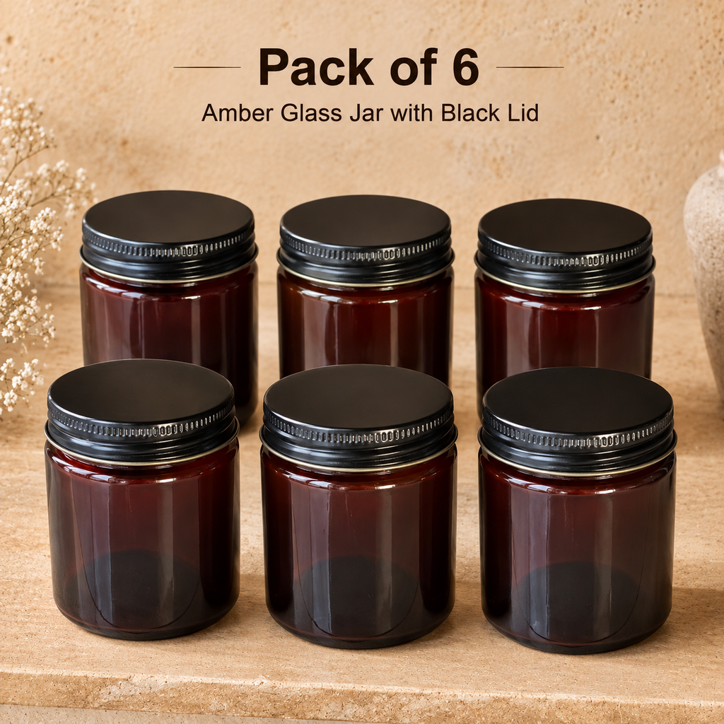 Amber Jar (100 ml) pack of 6