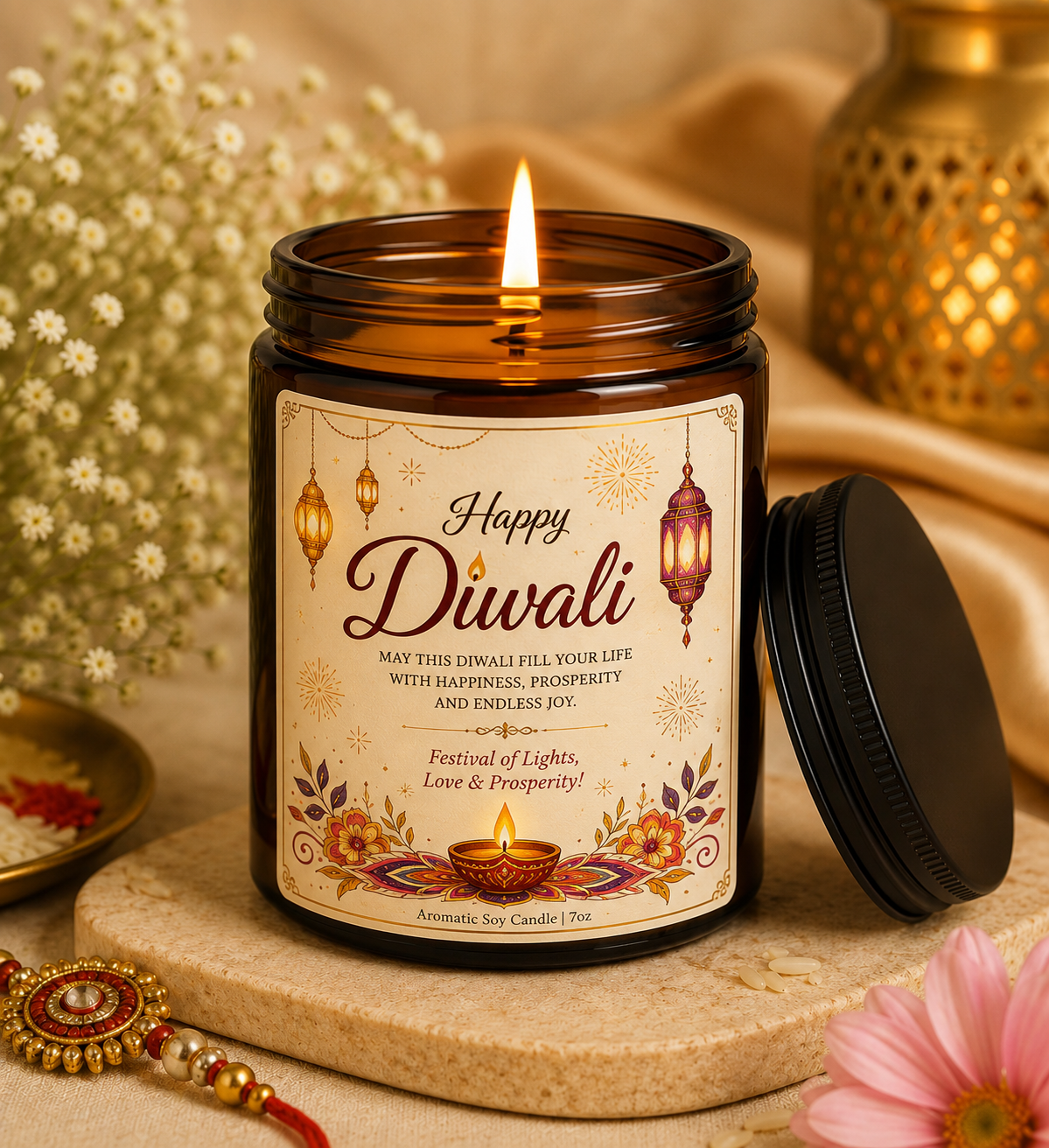 FireStix Diwali Scented Soy Wax Candle