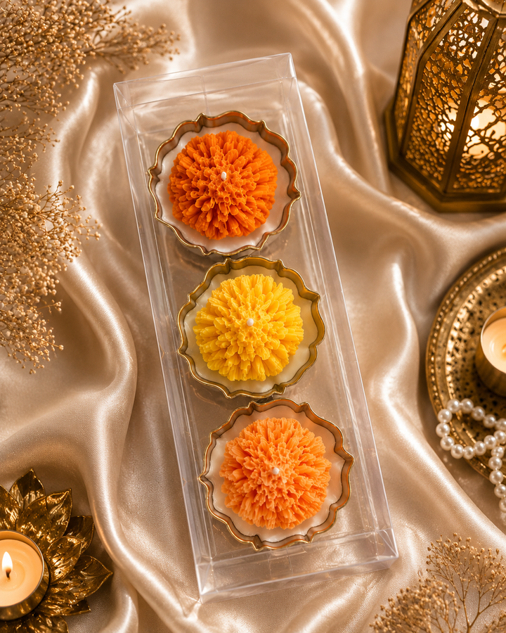 FireStix Marigold Urli Candle (pack of 3)