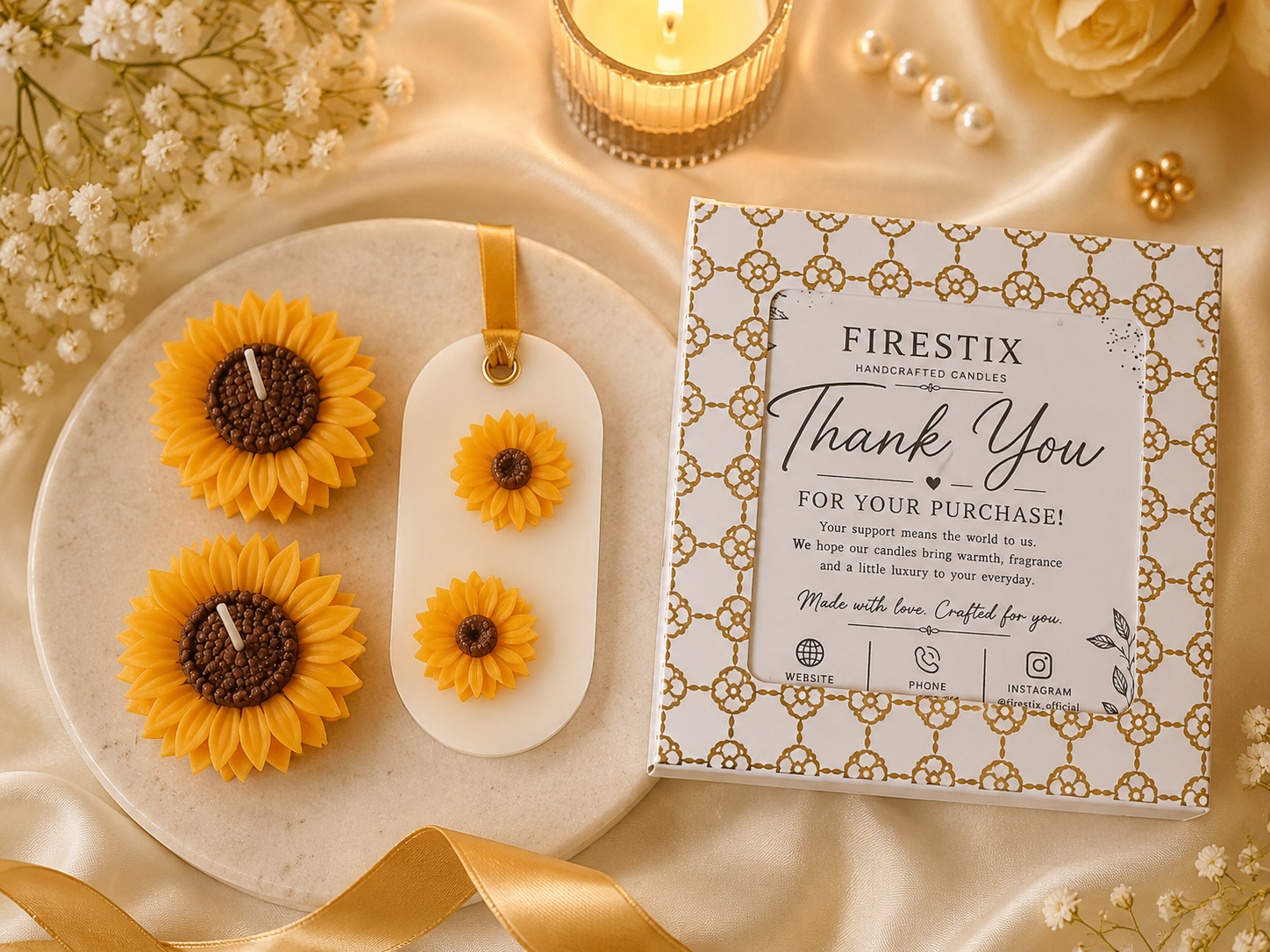 Firestix Luxury Sunflower Bliss Gift Hamper Set