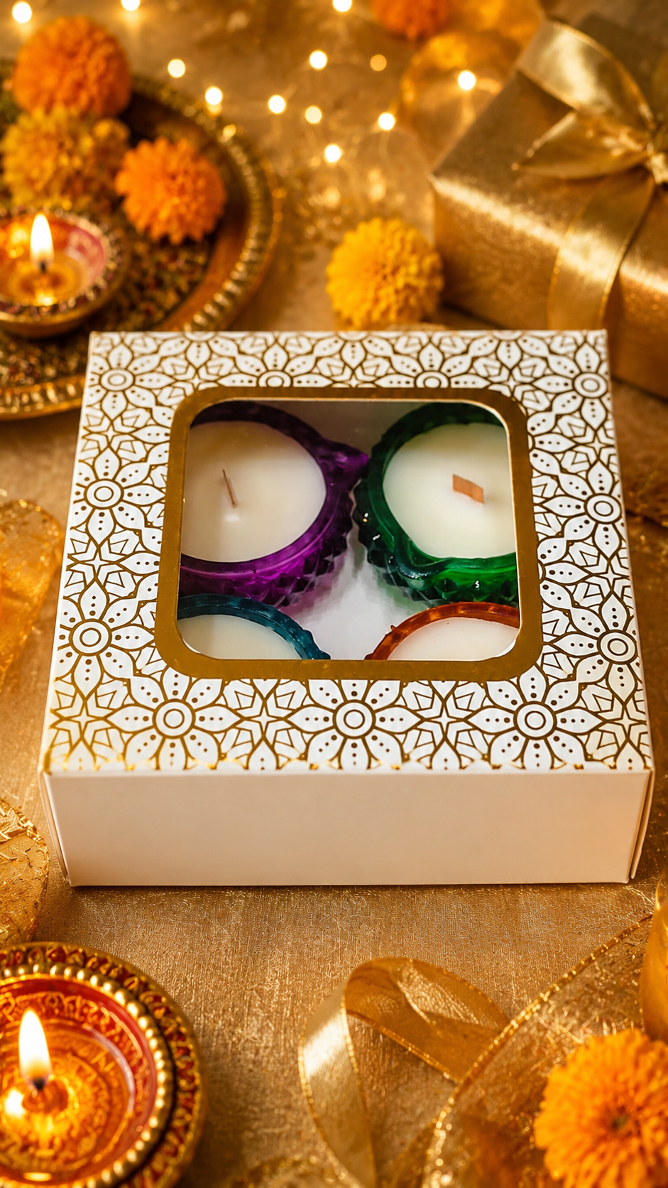Glass Diya Candles (pack of 4)