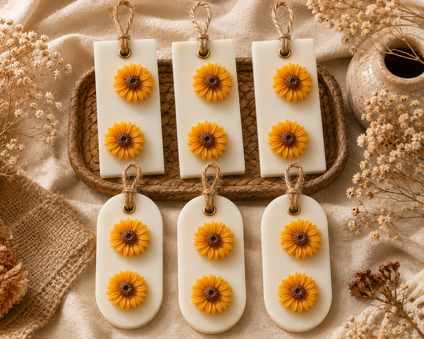 Firestix sunflower small wax sachets (Pack of 6)