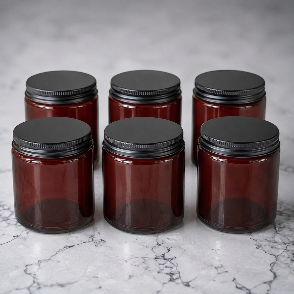 Amber jar (200 ml) pack of 6